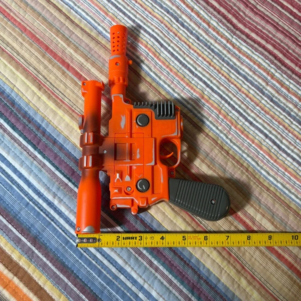 Disney Star Tours Star Wars Han Solo DL-44 Blaster Toy Orange Silver Weathered
